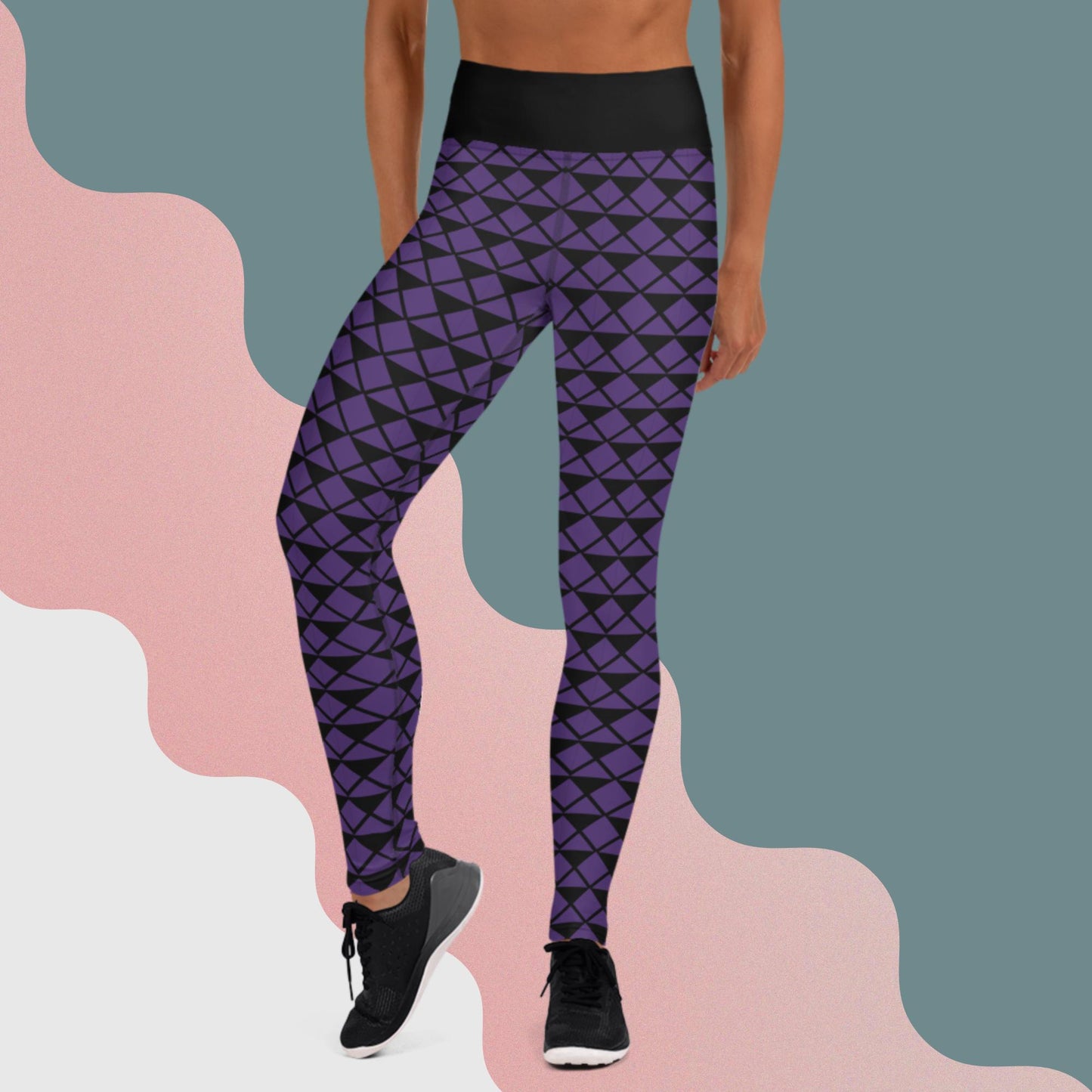 Geometric B&P Yoga Leggings