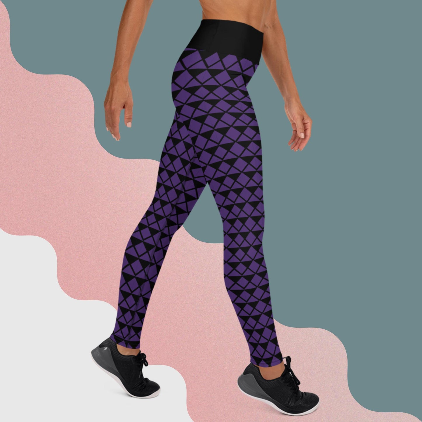 Geometric B&P Yoga Leggings