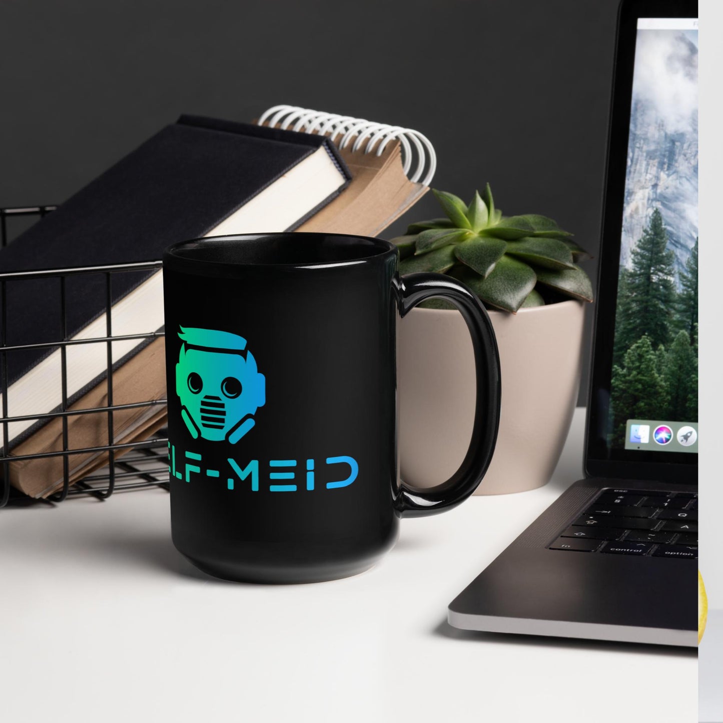 SM Logo Black Glossy Mug