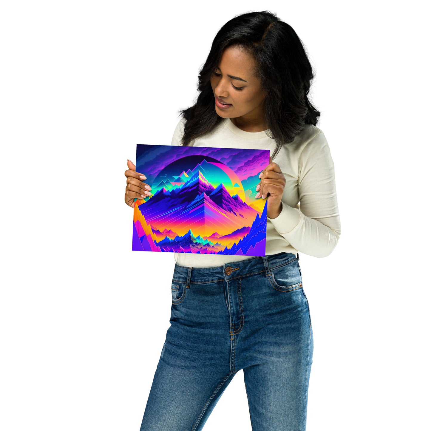 Abstract Mountain Peaks 1 Poster