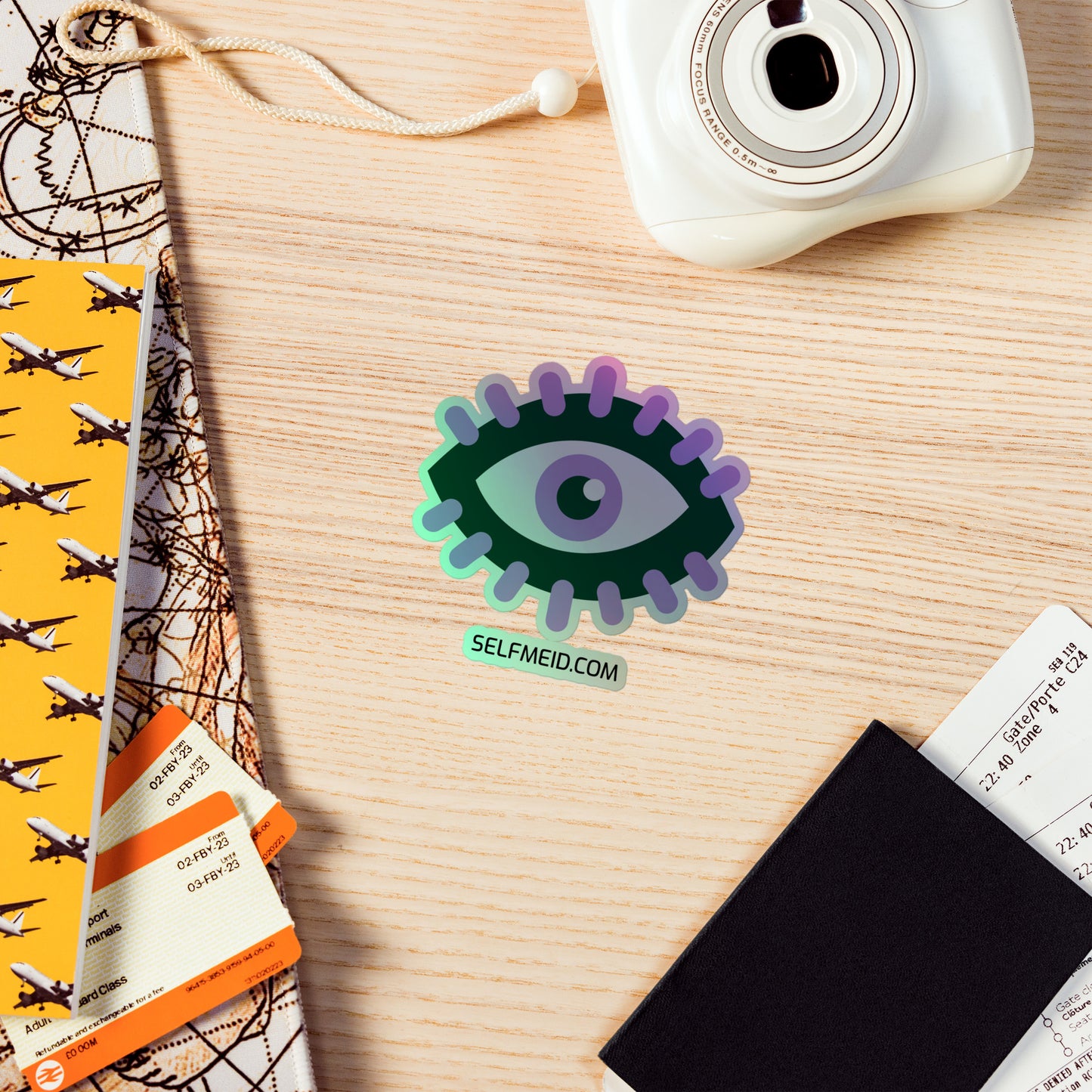 Bold Lines Eye Holographic Stickers