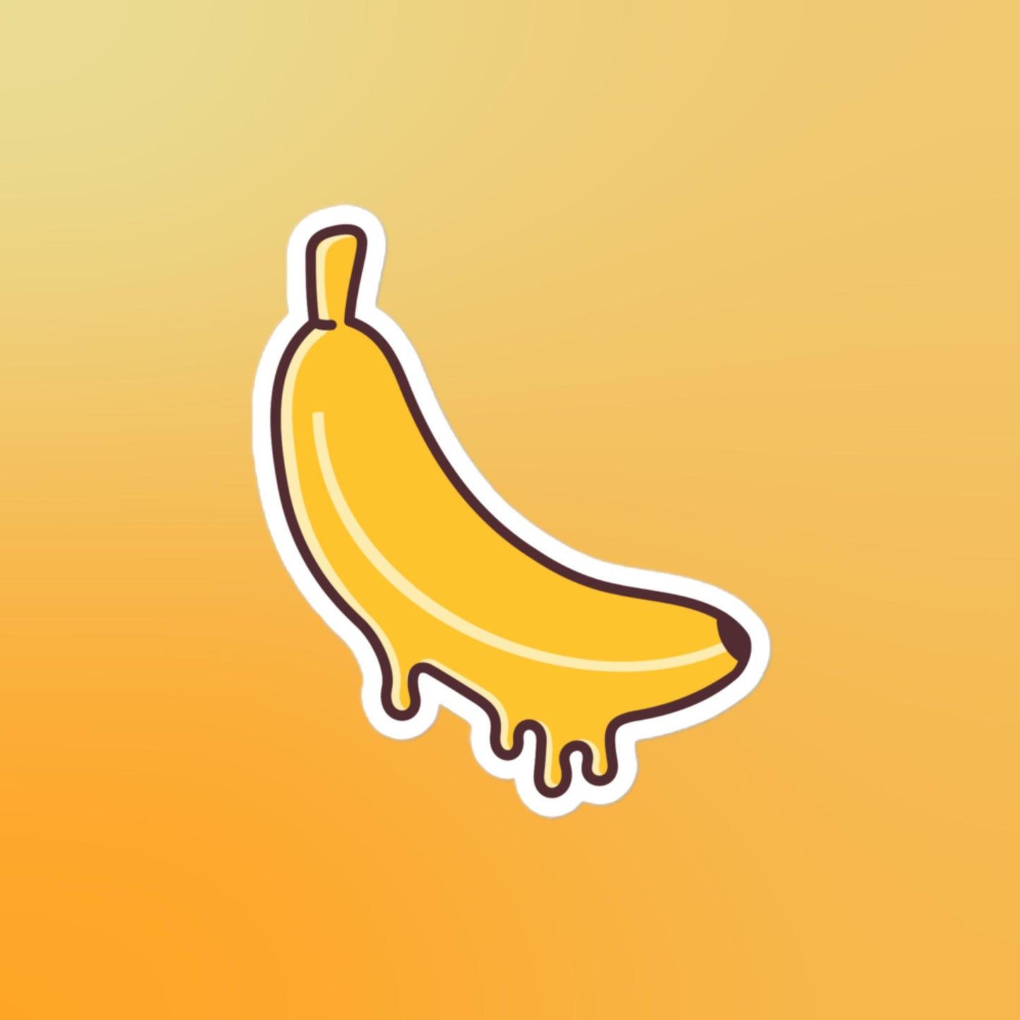 Melting Banana Bubble-free Stickers