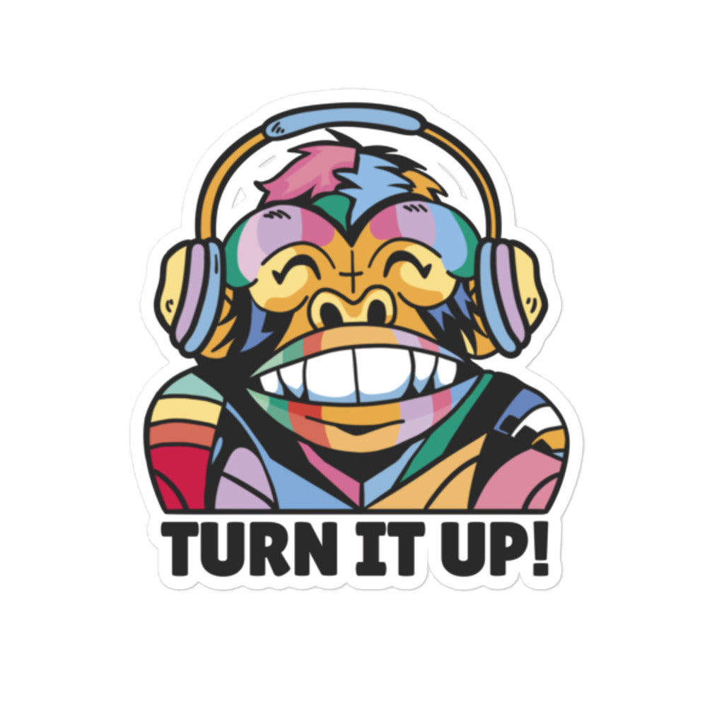 Turn It Up Bubble-free Stickers
