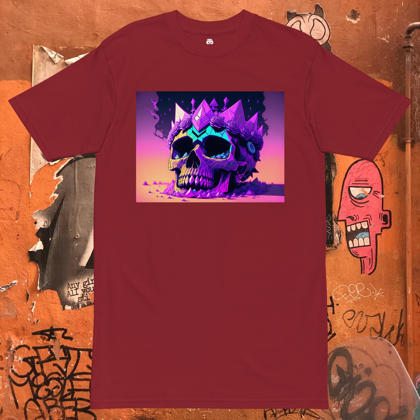 Cyberpunk Skull Men’s Premium Heavyweight Tee