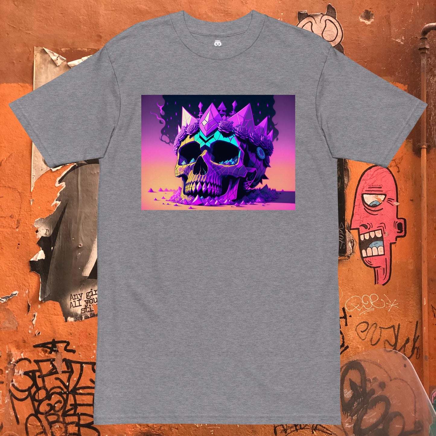 Cyberpunk Skull Men’s Premium Heavyweight Tee