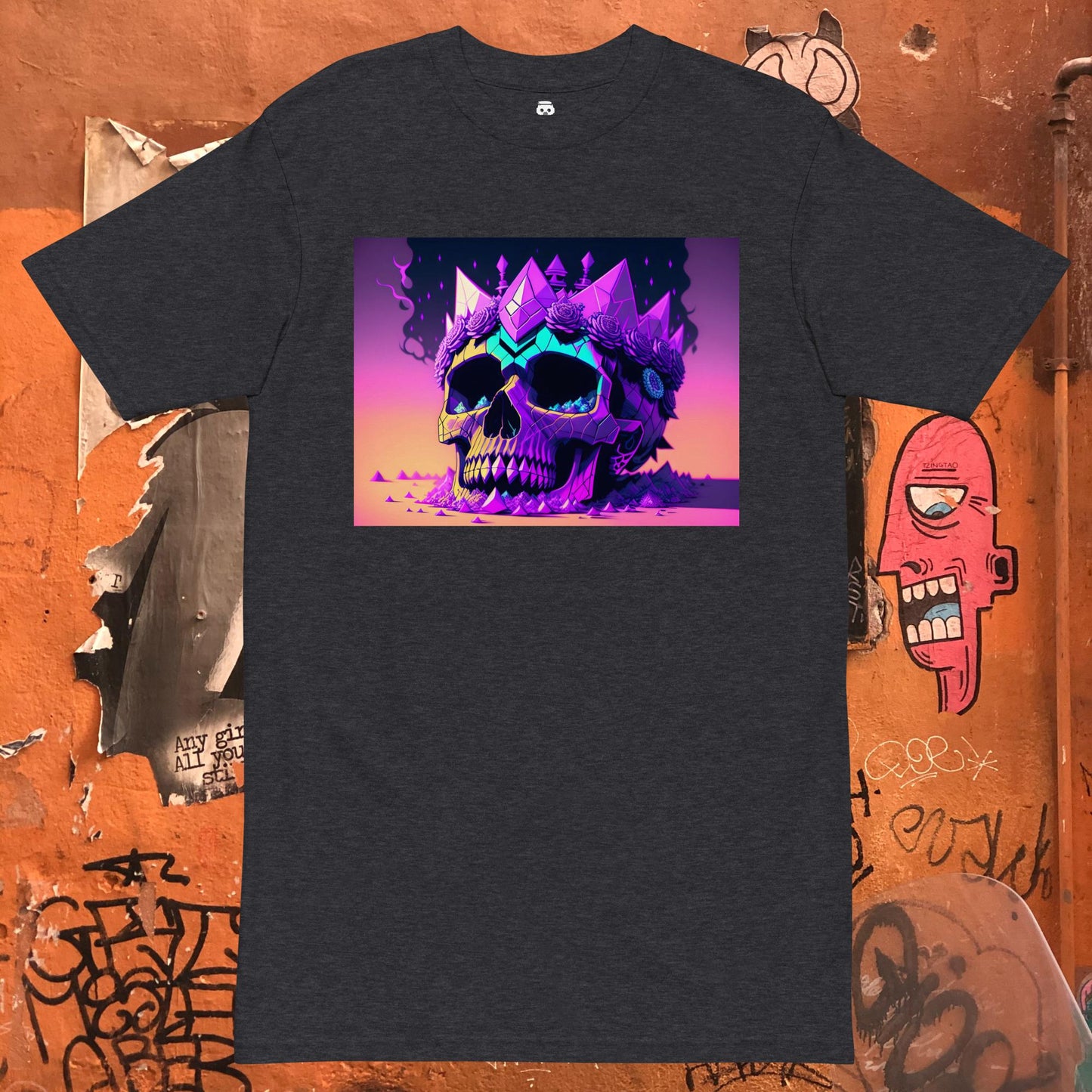 Cyberpunk Skull Men’s Premium Heavyweight Tee