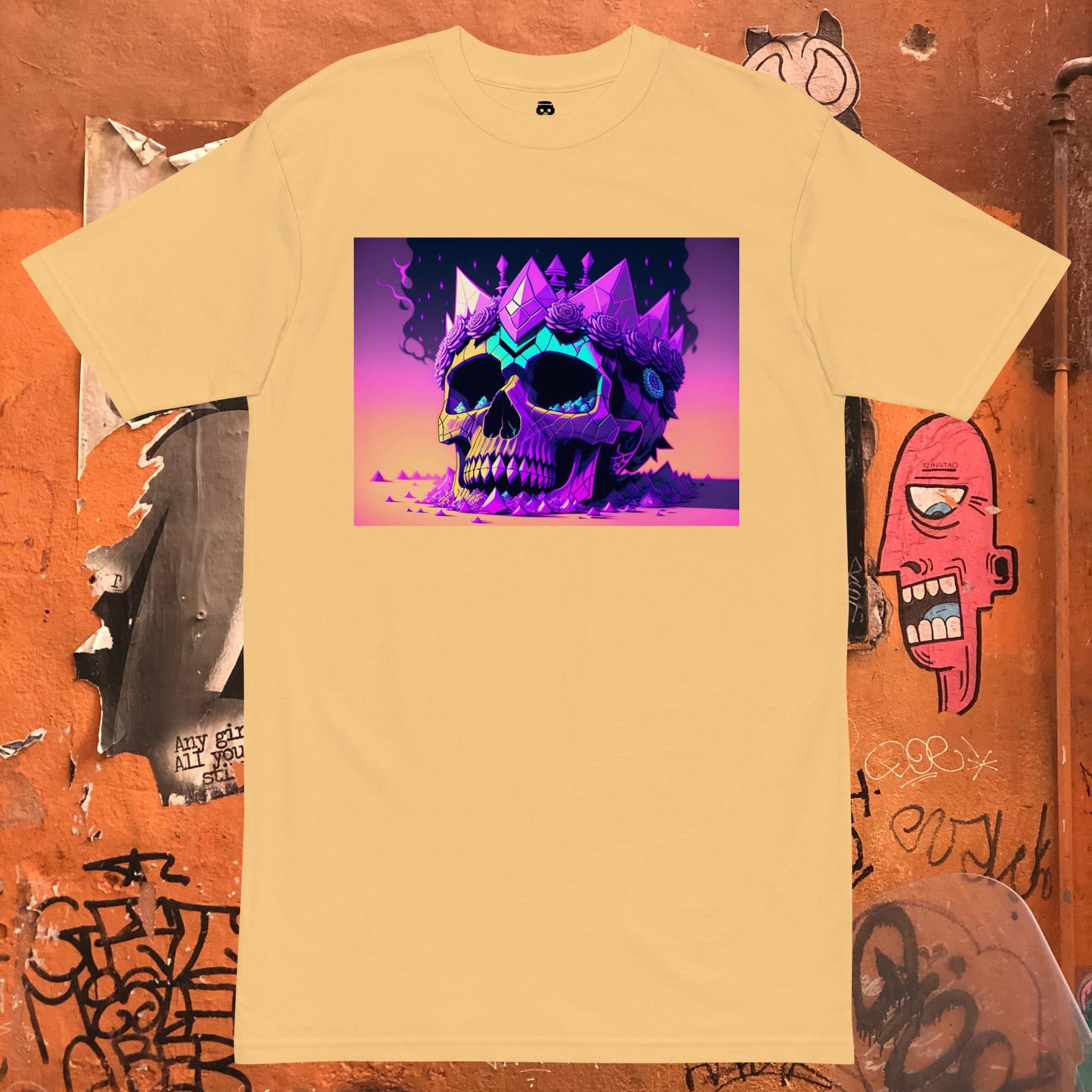 Cyberpunk Skull Men’s Premium Heavyweight Tee