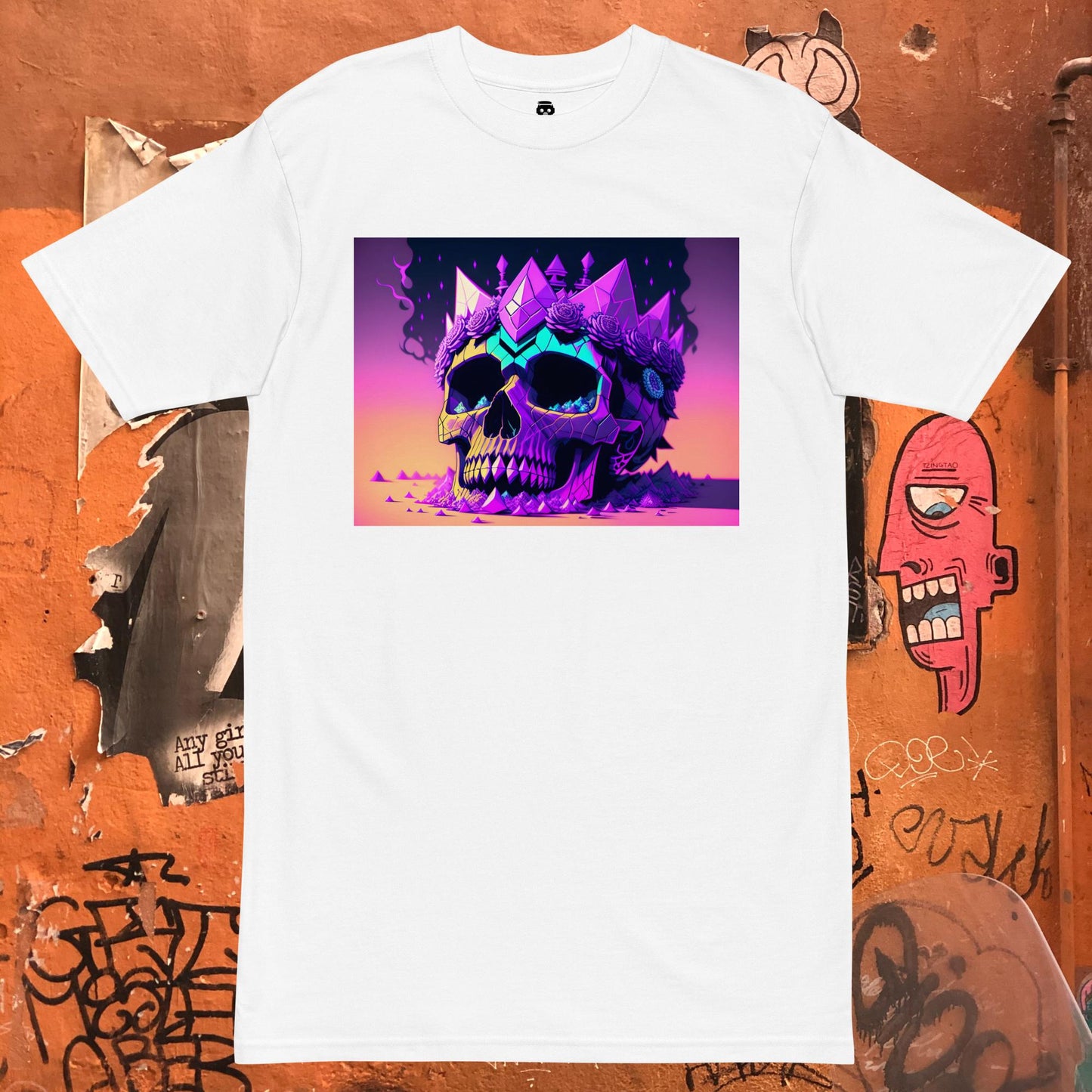 Cyberpunk Skull Men’s Premium Heavyweight Tee