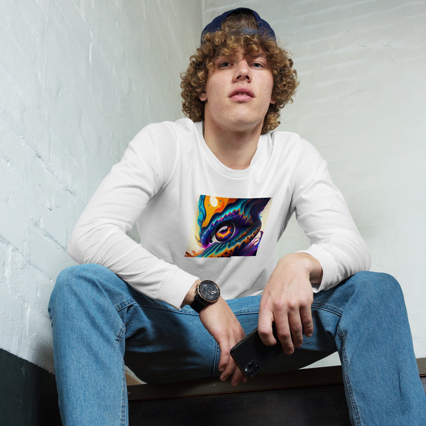 Abstract Eye Unisex Long Sleeve Shirt