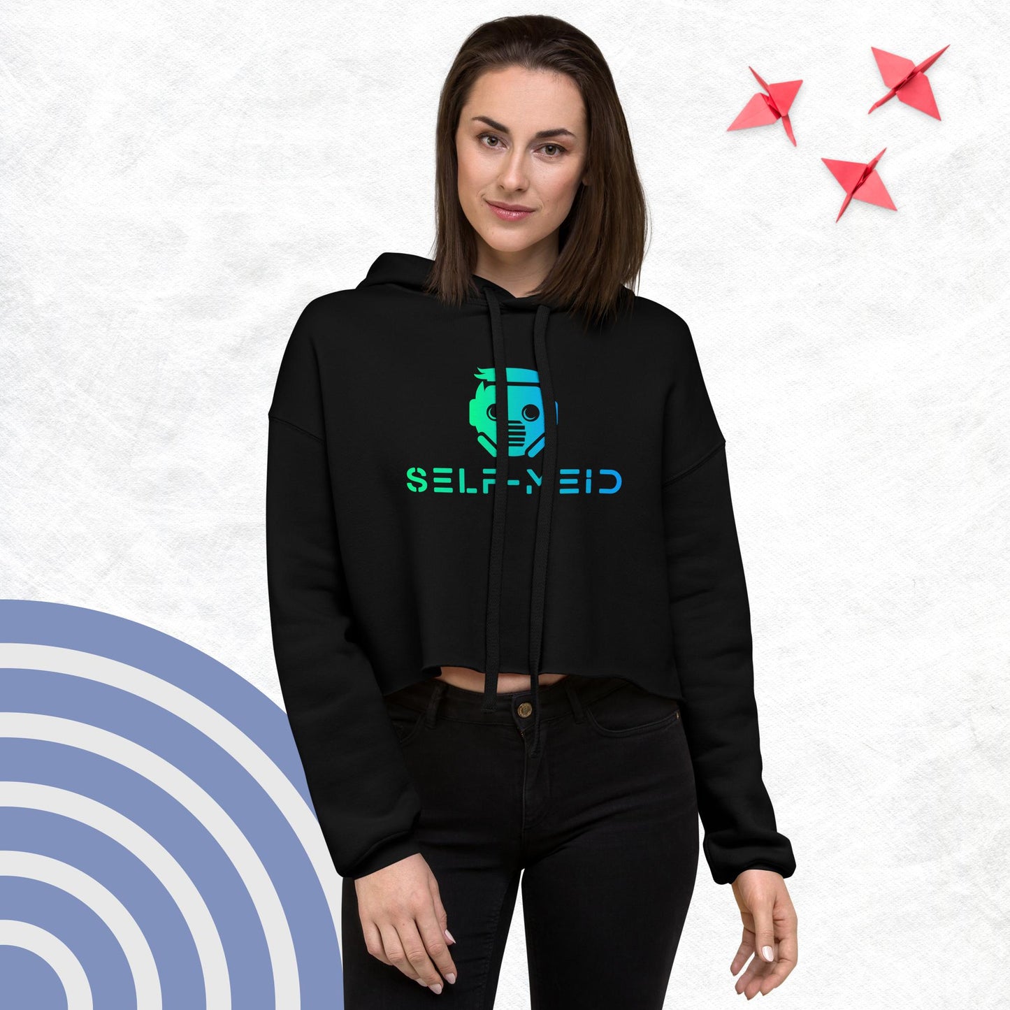 SM Logo Women's Crop Hoodie
