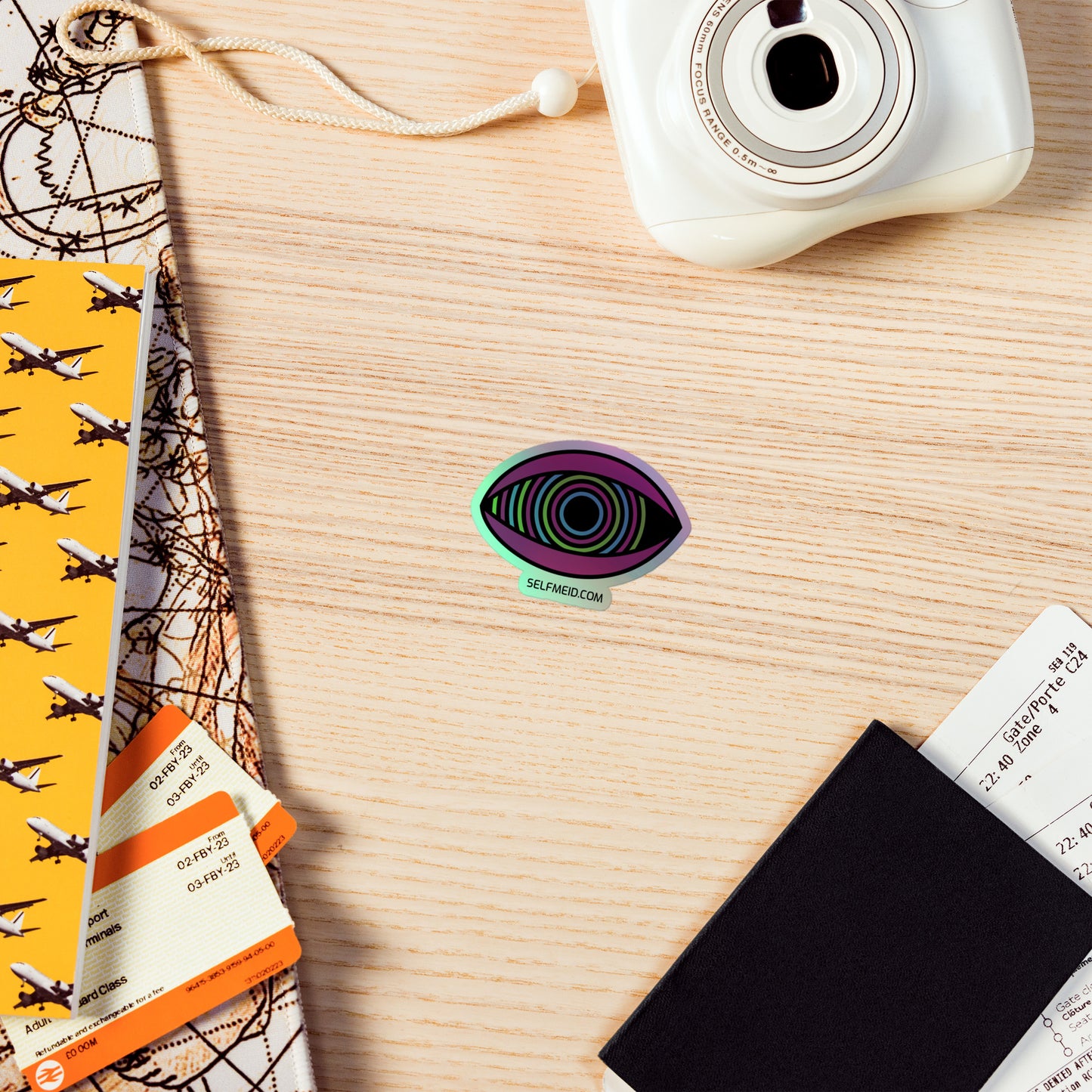 Hypnotic Eye Holographic Stickers