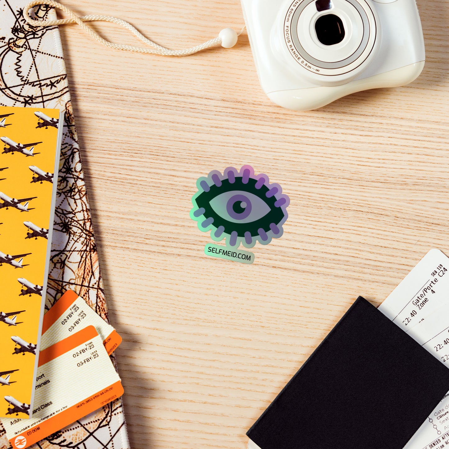 Bold Lines Eye Holographic Stickers