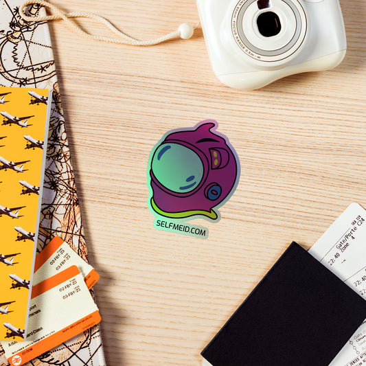 Astronaut Helmet Holographic Stickers