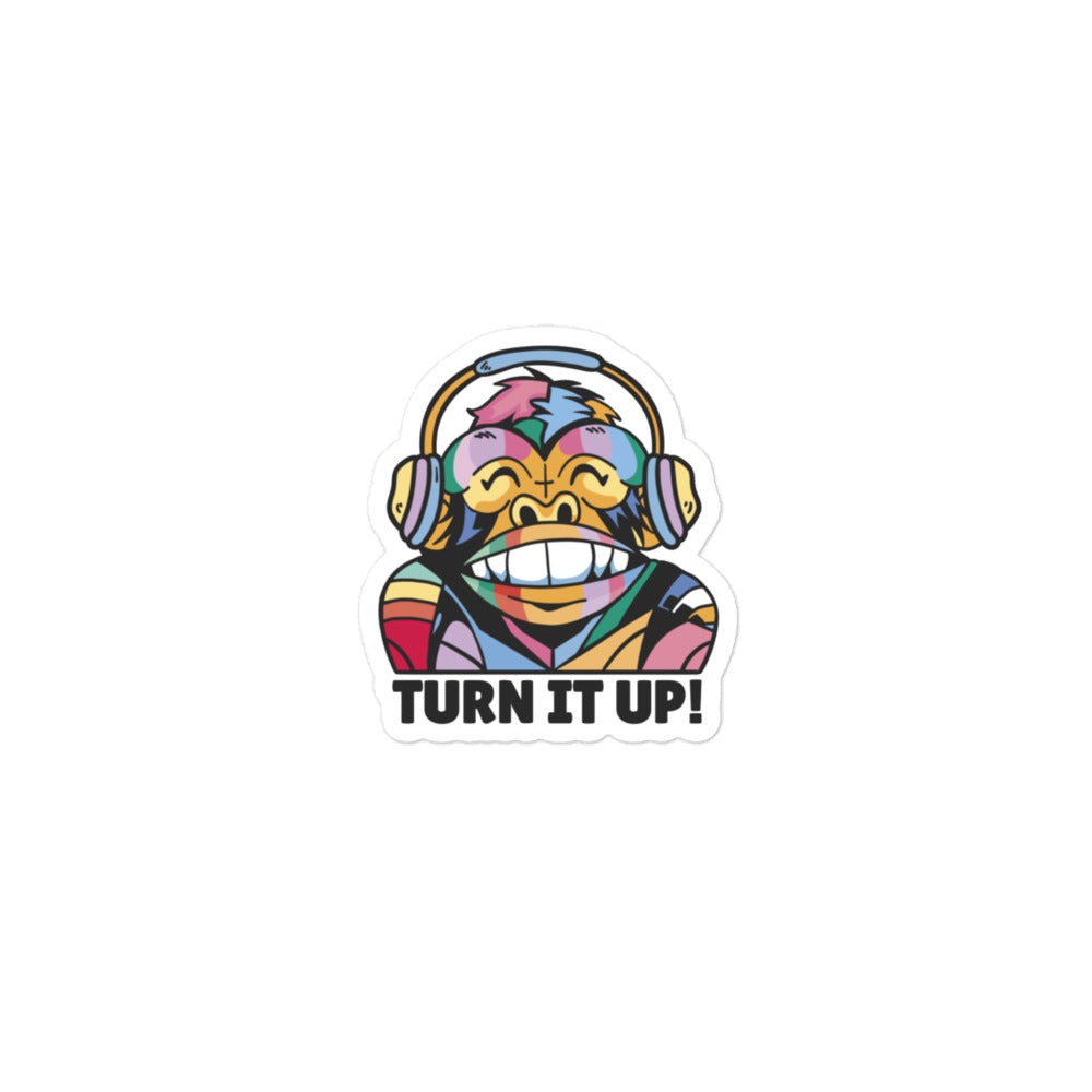 Turn It Up Bubble-free Stickers