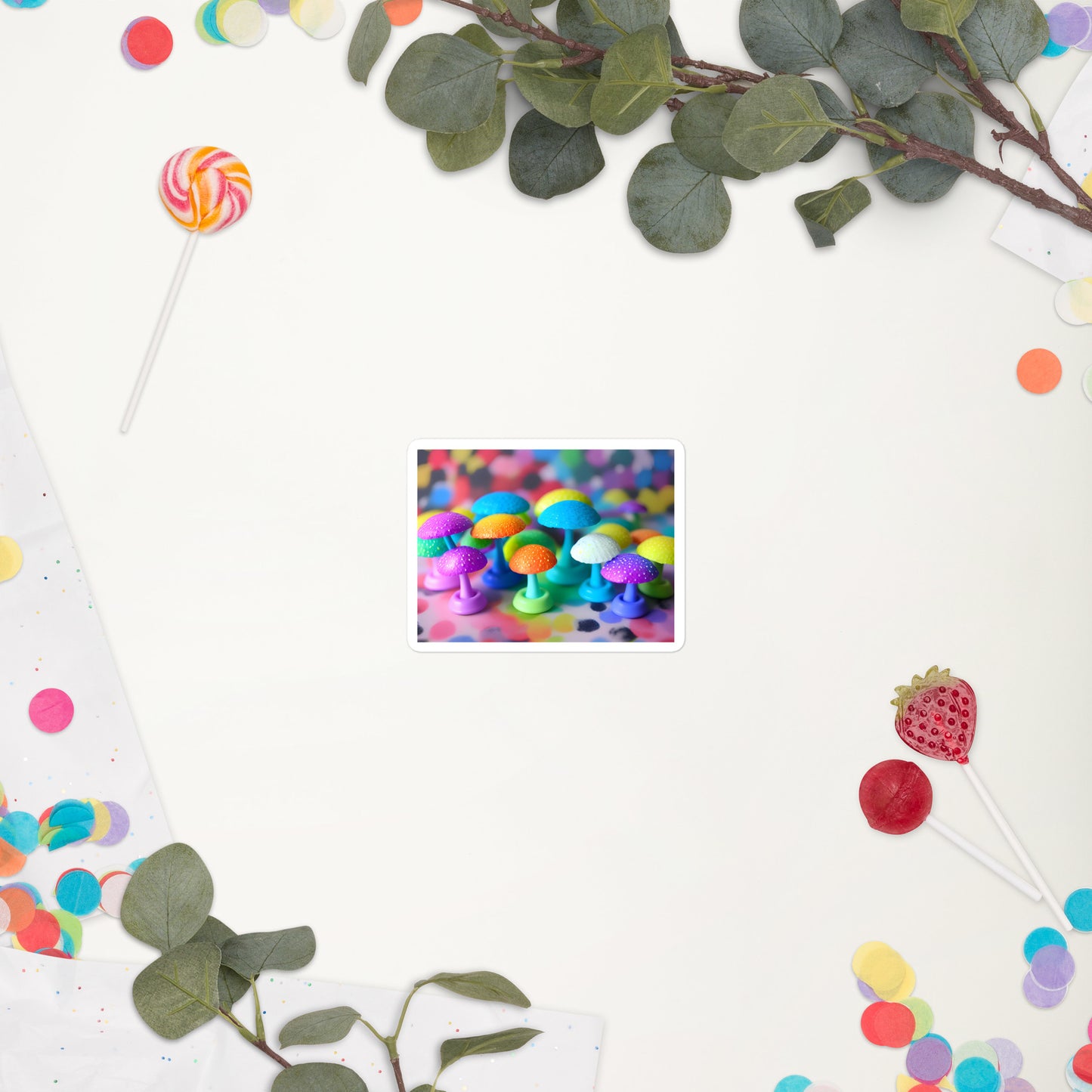 Colorful Mushrooms Bubble-free Stickers