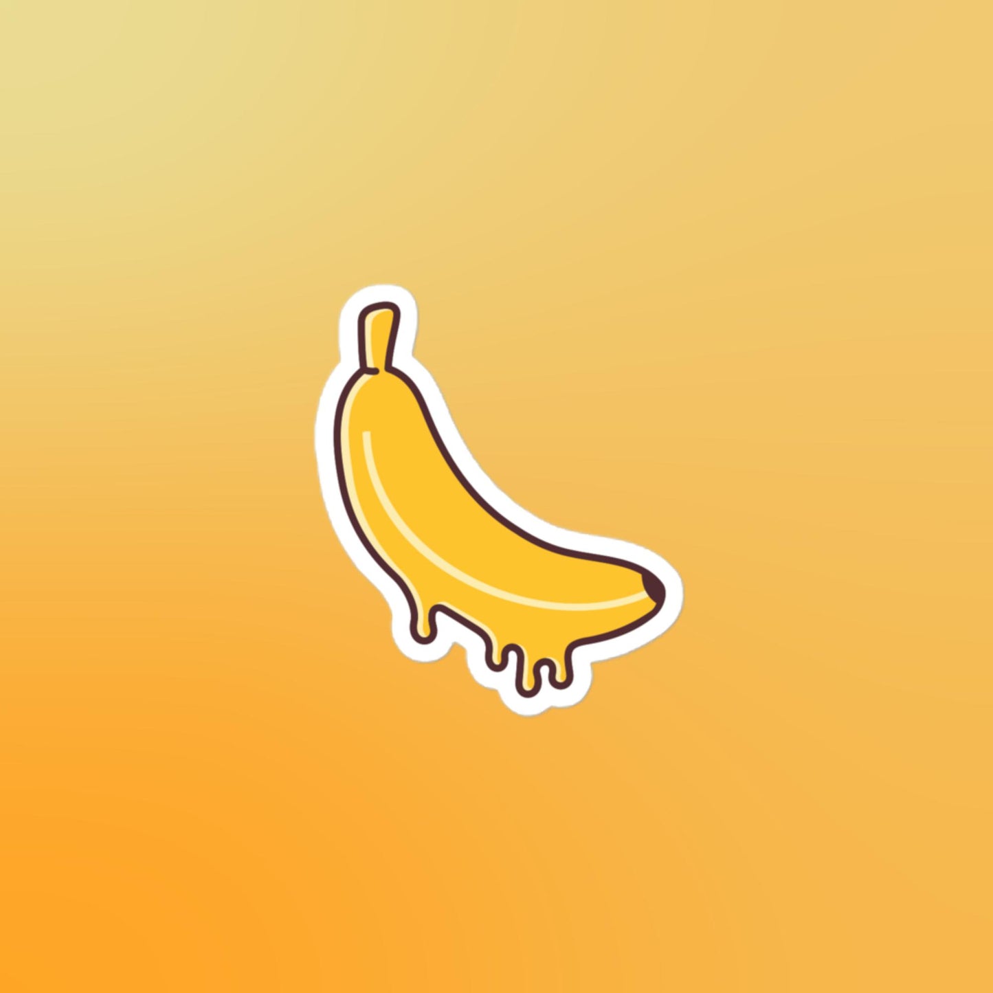 Melting Banana Bubble-free Stickers