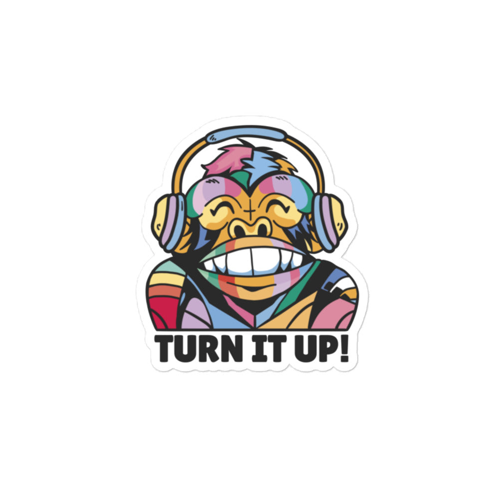 Turn It Up Bubble-free Stickers