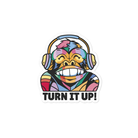 Turn It Up Bubble-free Stickers