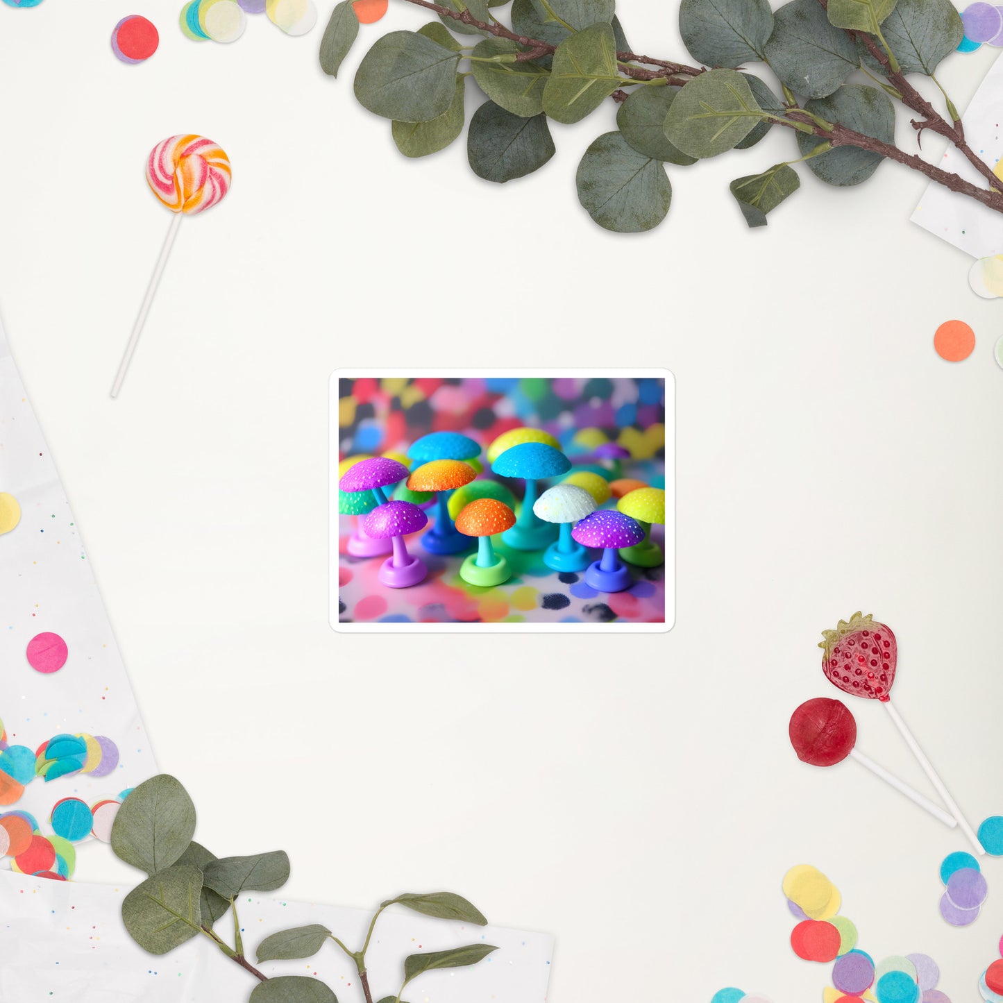 Colorful Mushrooms Bubble-free Stickers