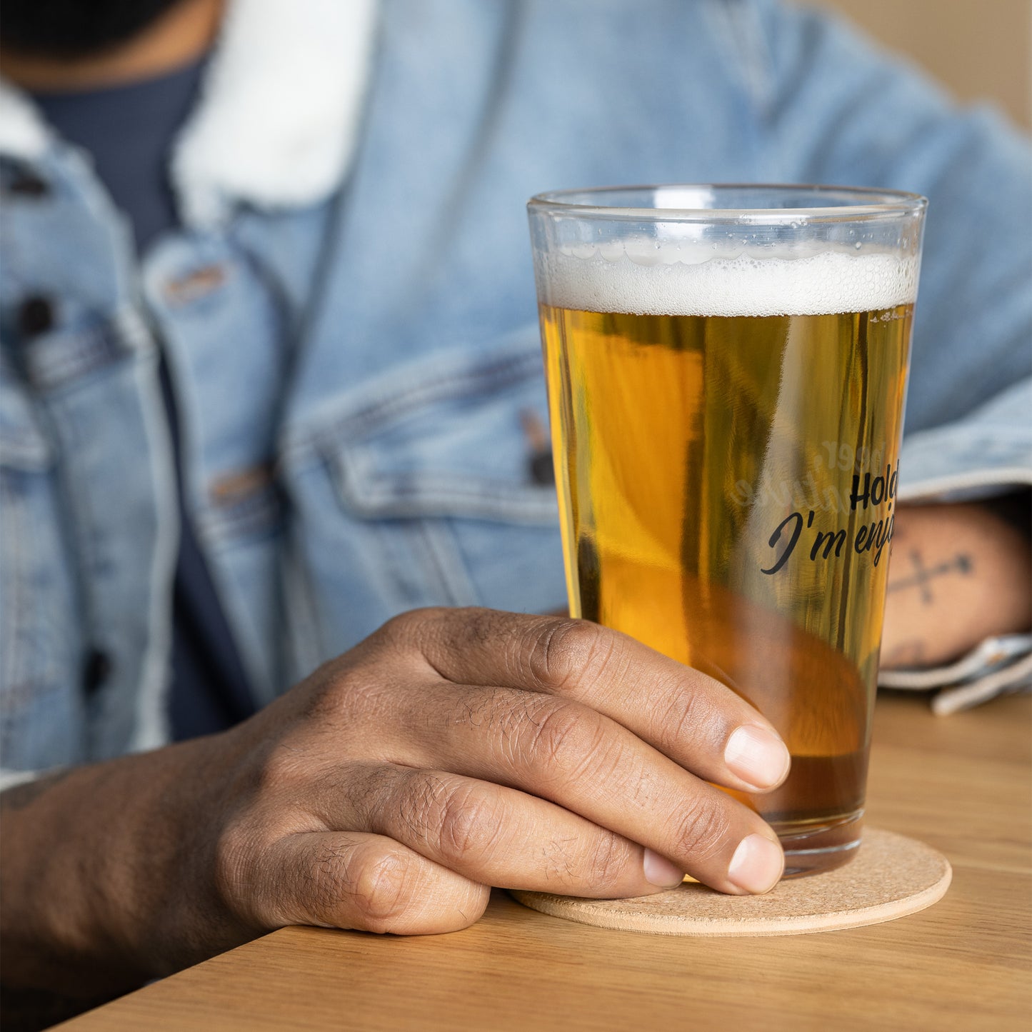 "Hold my beer" pint glass