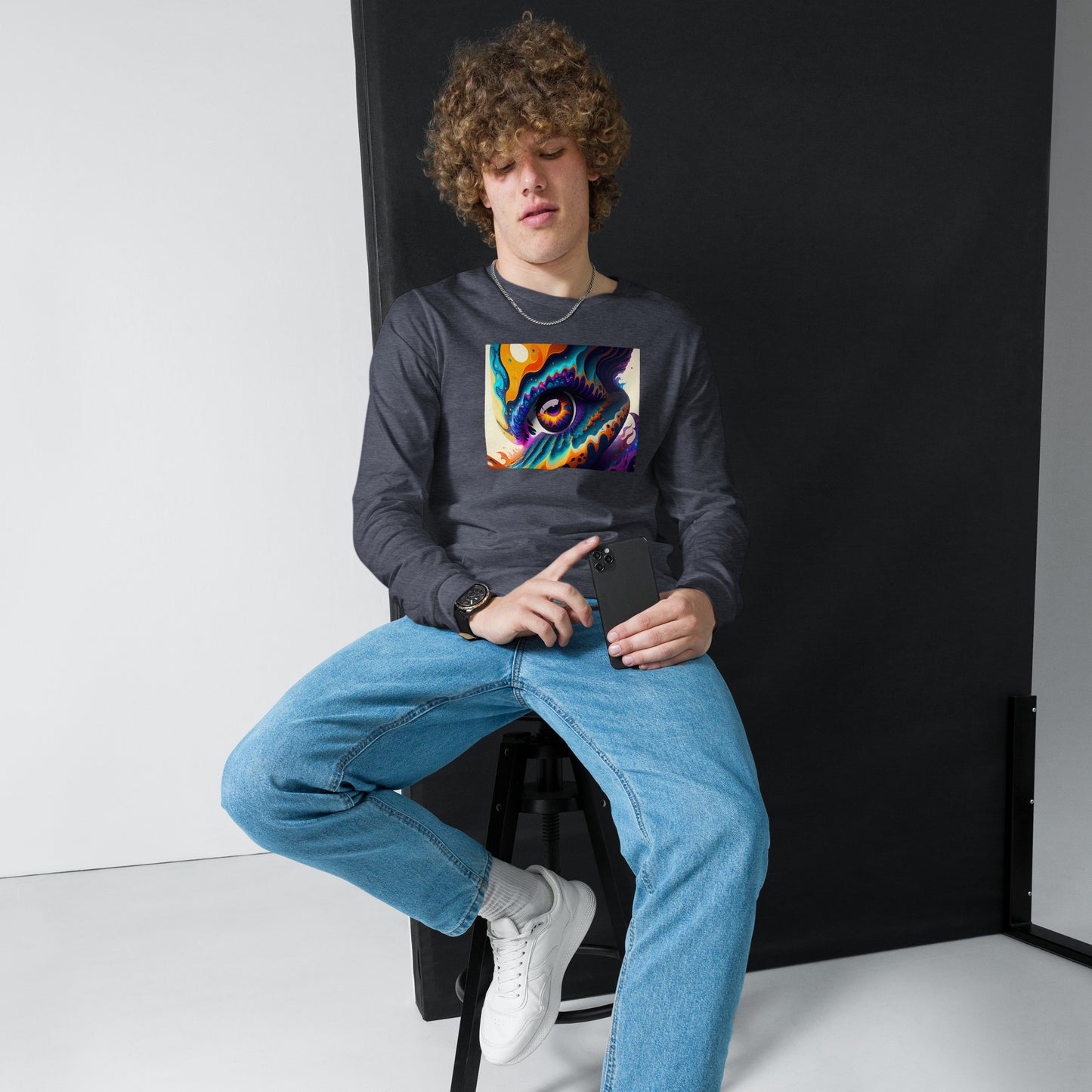Abstract Eye Unisex Long Sleeve Shirt