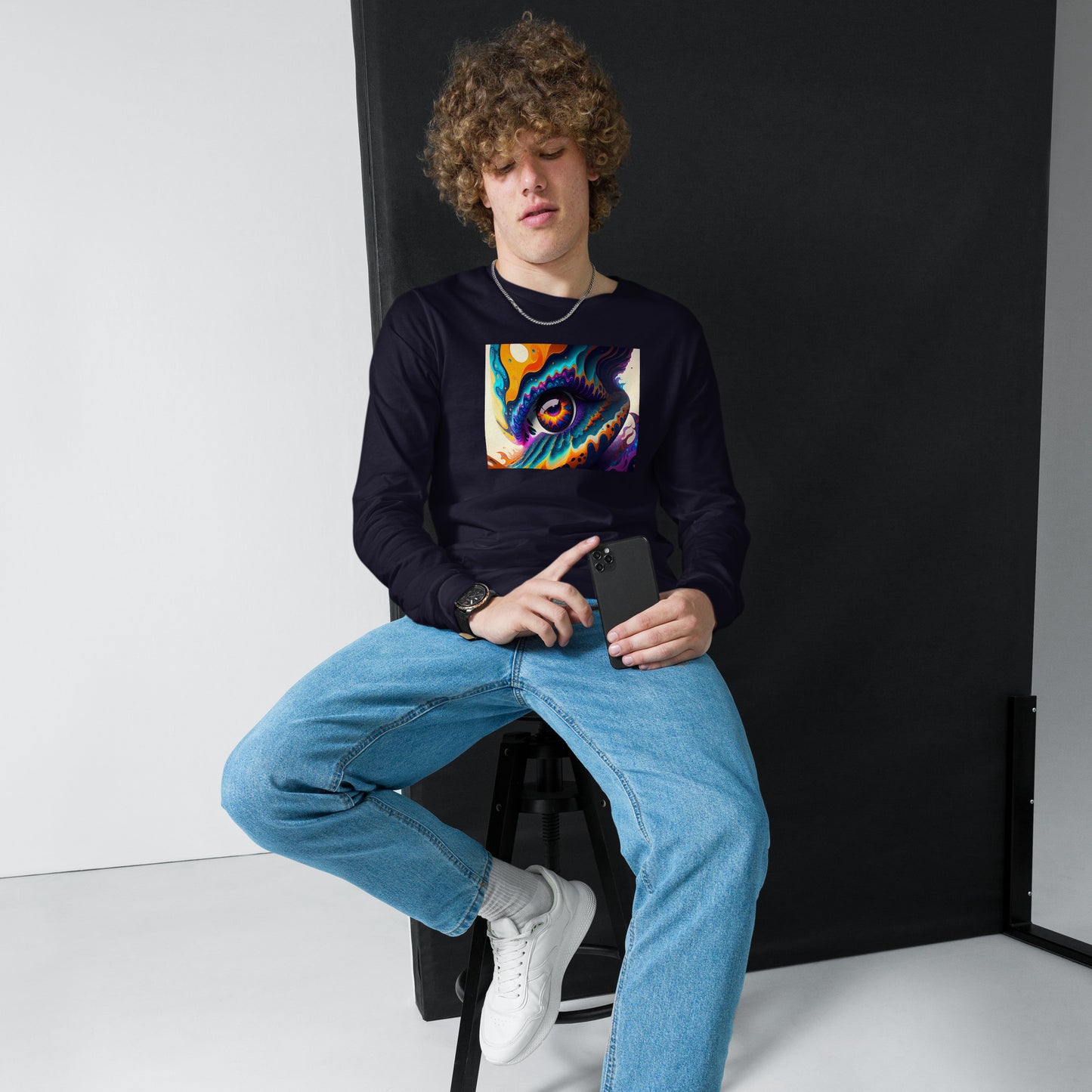 Abstract Eye Unisex Long Sleeve Shirt
