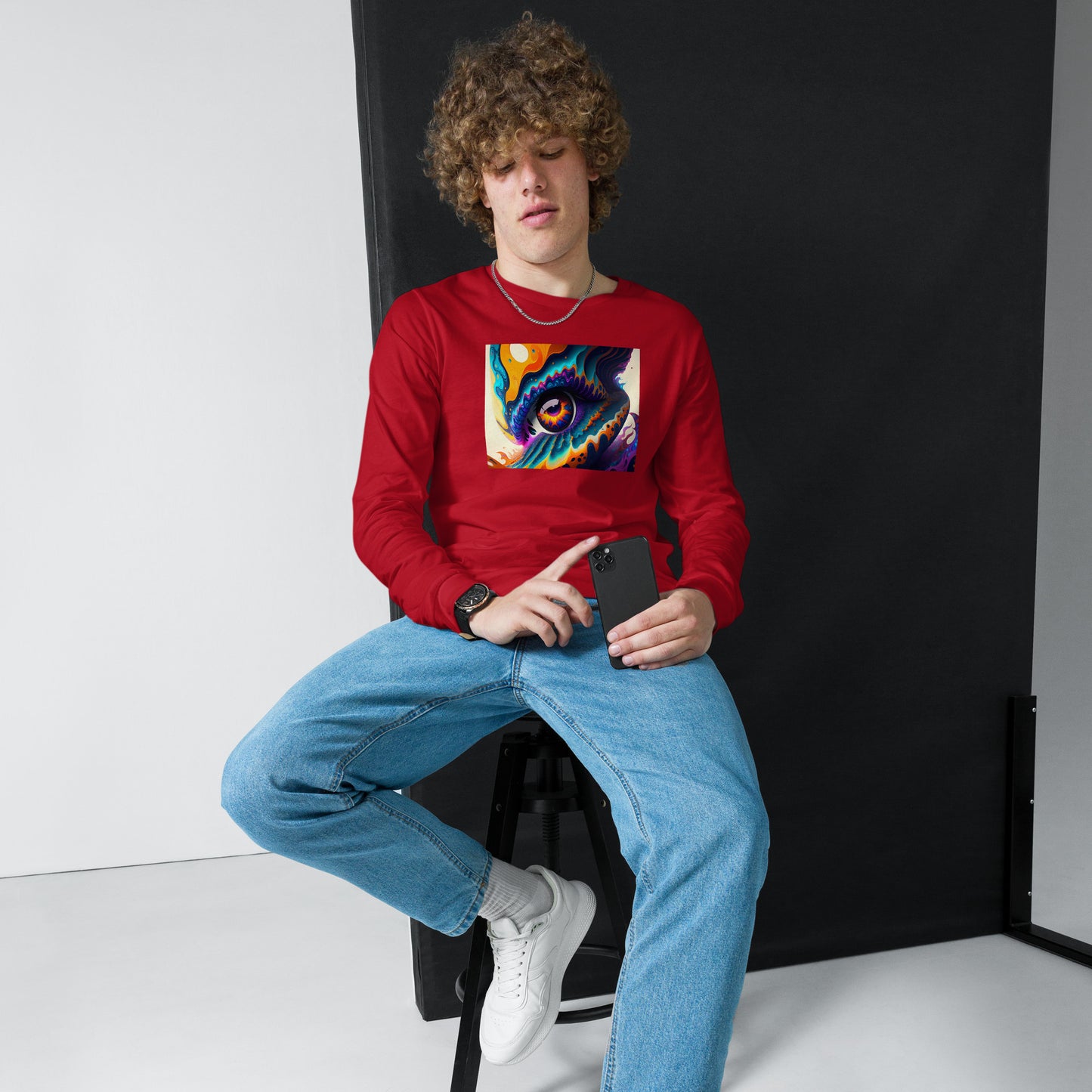 Abstract Eye Unisex Long Sleeve Shirt