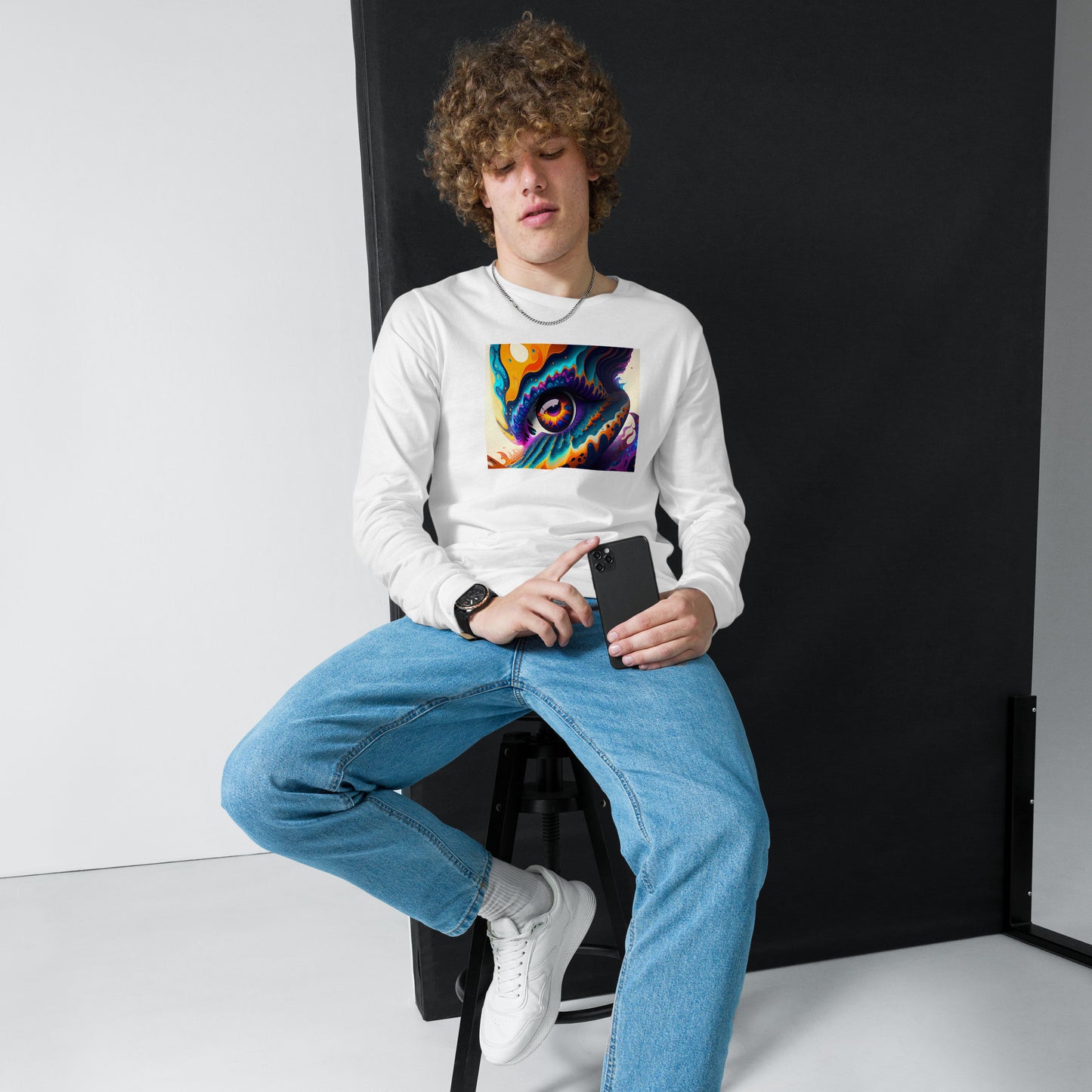 Abstract Eye Unisex Long Sleeve Shirt